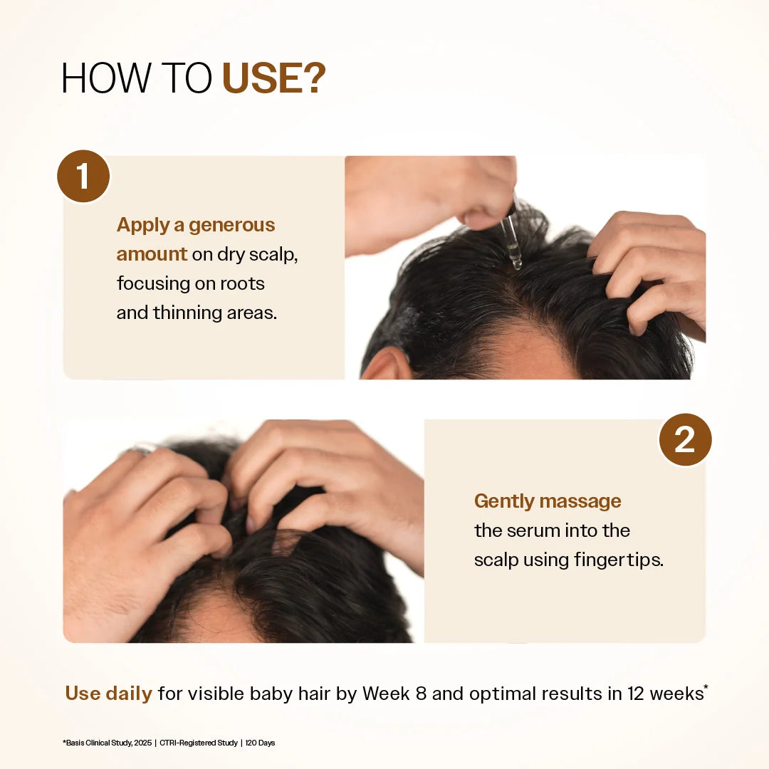 Advanced Hair Growth Serum With 3% Redensyl, 4% Anagain, & 1% Capilia Longa - 30 ml