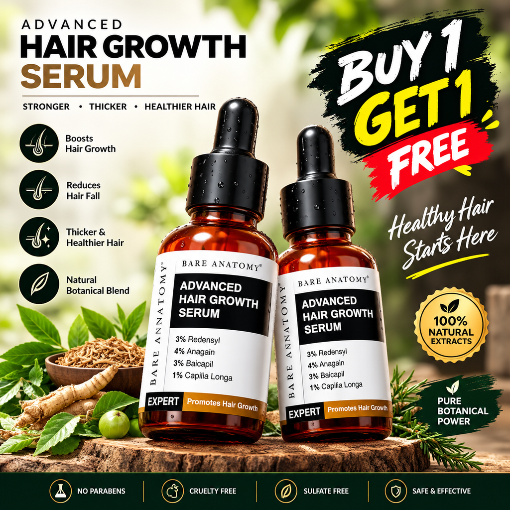 Advanced Hair Growth Serum With 3% Redensyl, 4% Anagain, & 1% Capilia Longa - 30 ml