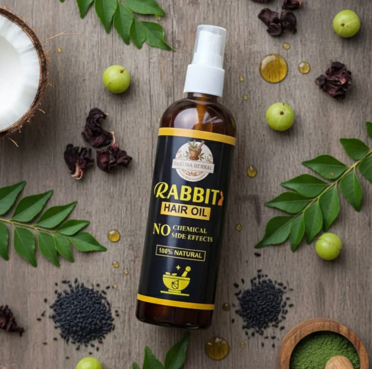 Rabit Herbal Hair Oil - 100% Effective!